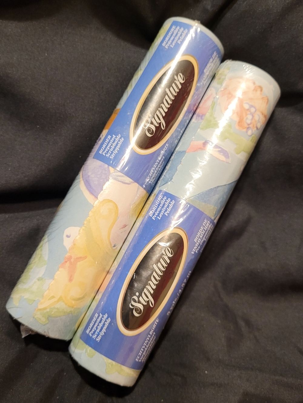 NEW Vintage Signature Vinyl Wallpaper Border IG75183B Lot of 2 Mermaids Fish